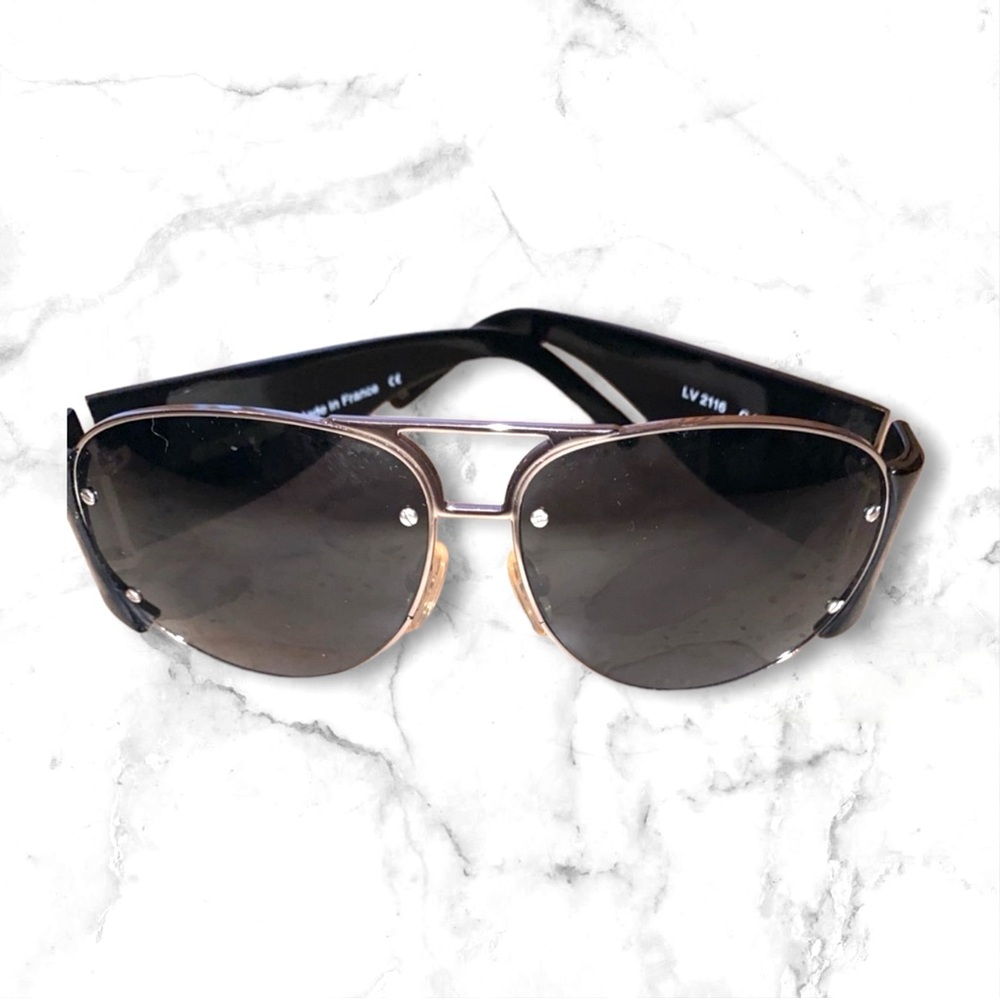 Lanvin  Black Avatar Sunglasses make in France - Picture 2 of 10